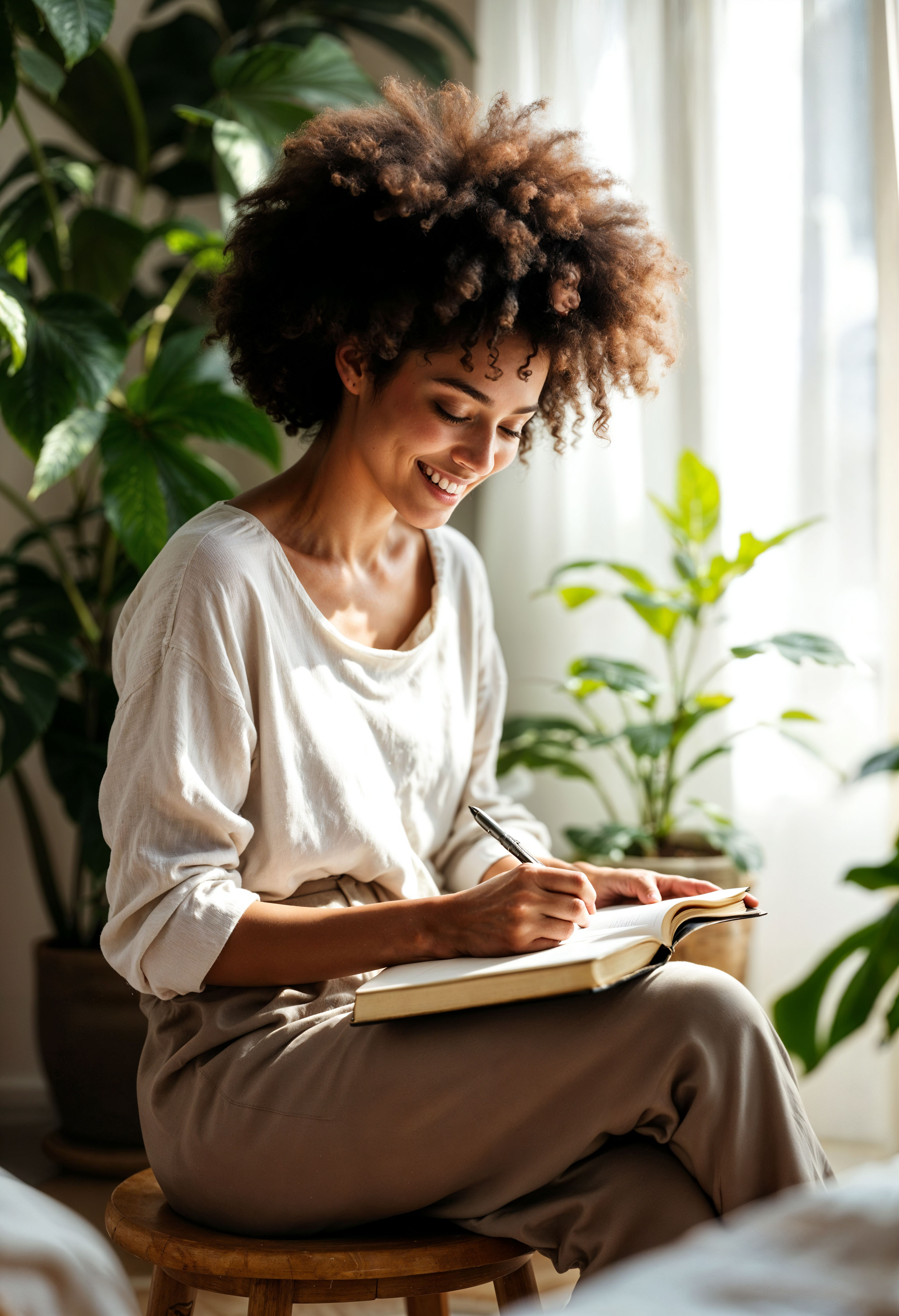 A girl reading a book